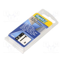 1 pcg x RAPID - 40109533 - Nails, Ø: 1.2mm, L: 15mm, galvanised steel, 1000pcs.