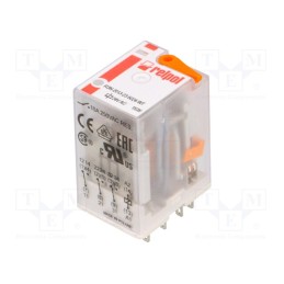 1 pcs x RELPOL - R3N-2013-23-5024-WT - Relay: electromagnetic, 3PDT, Ucoil: 24VAC, Icontacts max: 20A