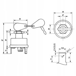 Ignition switch Valtra V3255320 LSN Poland