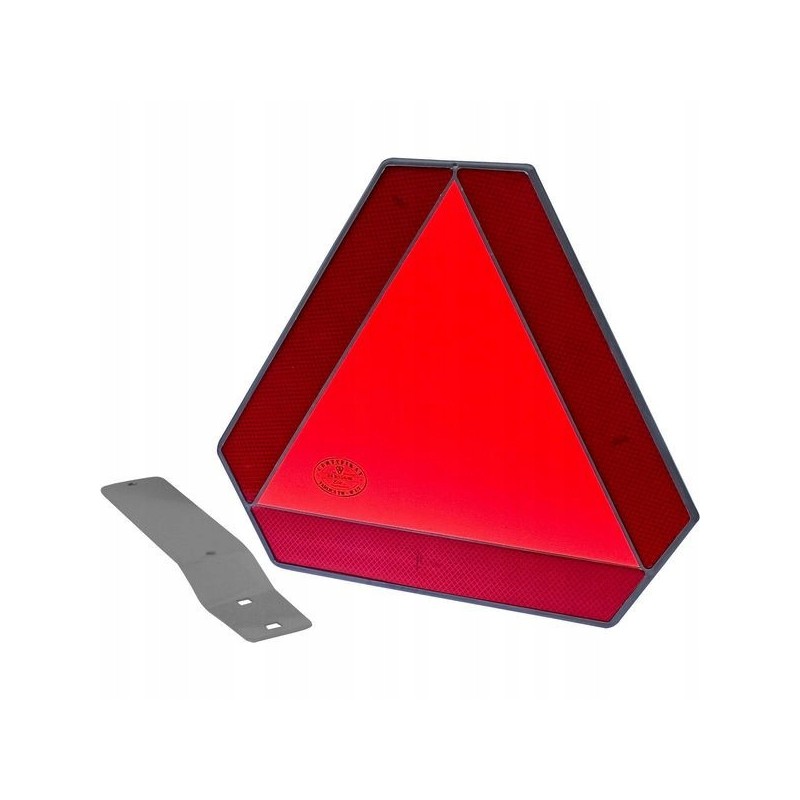 Slow-speed warning triangle, bracket board