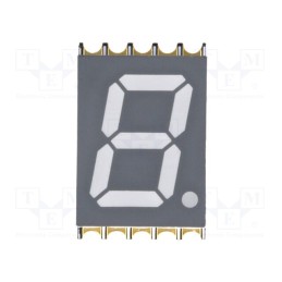 1 pcs x OPTO Plus LED - OPS-S3911YG-GW - Display: LED, 7-segment, 10mm, 0.39', No.char: 1, yellow-green, SMD