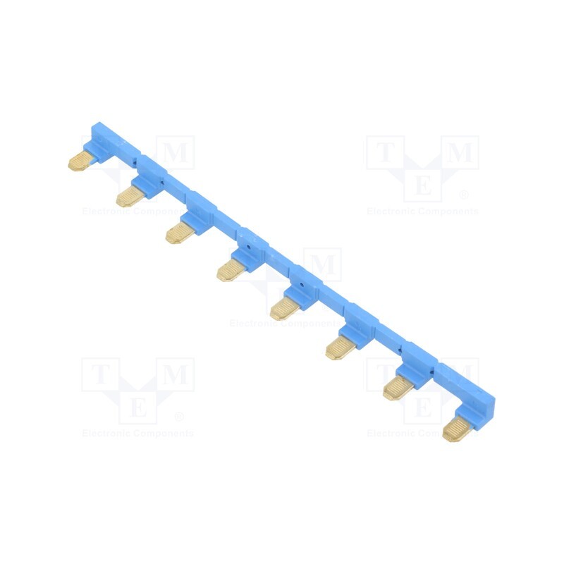1 pcs x RELPOL - ZGZP80-8 BE - Connection bridge, 10A, 250VAC, Electr.connect: Push-in, blue
