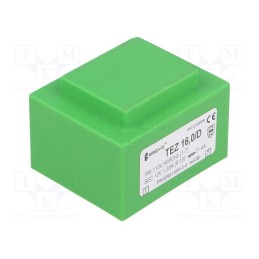 1 pcs x BREVE TUFVASSONS - TEZ16/D110/12V - Transformer: encapsulated, 16VA, 110VAC, 12V, 1333.3mA, PCB, IP00