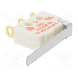 1 pcs x SAIA-BURGESS - F4T7Y1GPUL - Microswitch SNAP ACTION, 5A/250VAC, with lever, SPDT, ON-(ON)