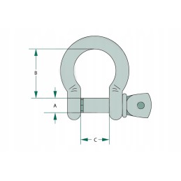 Omega shackle fi 22mm