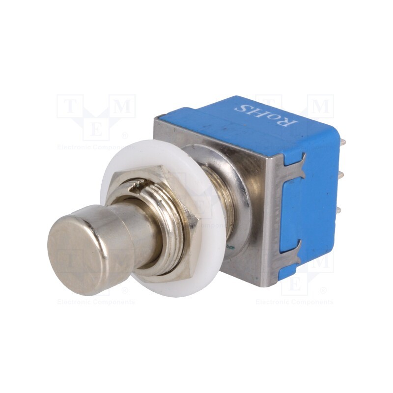 1 pcs x CLIFF - FC71101 - Switch: push-button, Pos: 2, 3PDT, 2A/250VAC, OFF-ON, Illumin: none