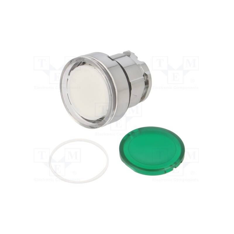 1 pcs x SCHNEIDER ELECTRIC - ZB4BA38 - Switch: push-button, 22mm, Stabl.pos: 1, green, IP66, flat, Pos: 2
