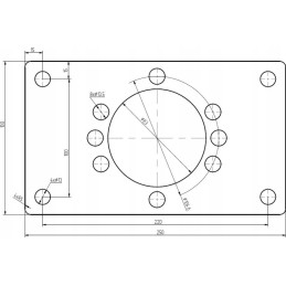 Flange mounting hydraulic motor 250x130 mm