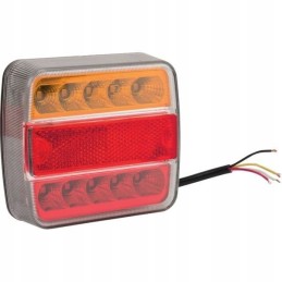 Halogen LED rear lamp square 12 24v