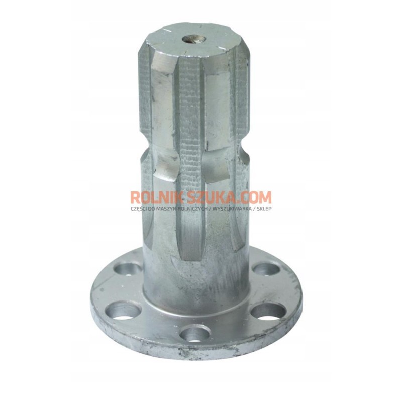PTO shaft with adapter flange for 6-spline pumps