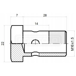 Eye bolt m16x1 5 h 14mm l 28mm hydrolider