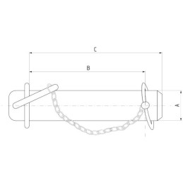 35 mm hitch pin with protection
