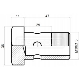 Eye bolt m30x1 5 h 29mm l 47mm hydrolider