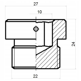 Hydraulic plug with seal thread M22x1 5