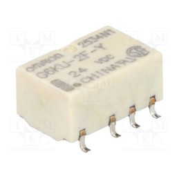 1 pcs x OMRON OCB - G6KU-2F-Y 24VDC - Relay: electromagnetic, DPDT, Ucoil: 24VDC, Icontacts max: 1A, SMD