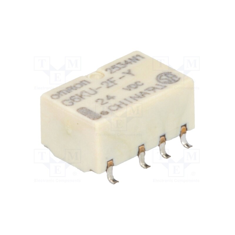 1 pcs x OMRON OCB - G6KU-2F-Y 24VDC - Relay: electromagnetic, DPDT, Ucoil: 24VDC, Icontacts max: 1A, SMD
