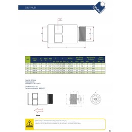 Safety valve for trailer vuba ab 1 2 set