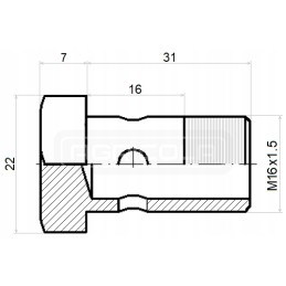 Eye bolt m16x1 5 h 16mm l 31mm hydrolider
