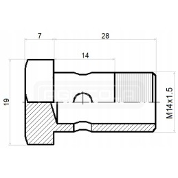 Eye bolt m14x1 5 h 14mm l 28mm hydrolider