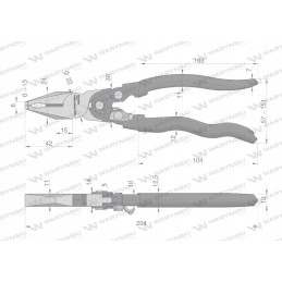 Combination pliers, reinforced grip with a joint