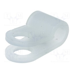 50 pcs x FIX&FASTEN - FIX-CC-1SS - Fixing clamp, Cable P-clips, ØBundle : 3mm, polyamide, natural