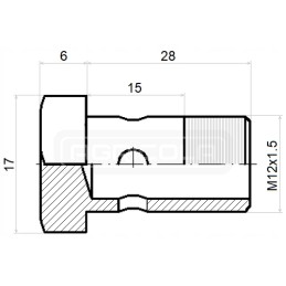 Eye bolt m12x1 5 h 15mm l 28mm hydrolider