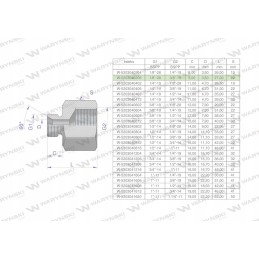 Inch differential sleeve AB 1 8 thread x 3 8 BSP 2 pcs