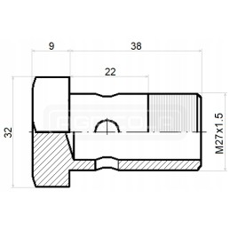 Eye bolt m27x1 5 h 22mm l 38mm hydrolider