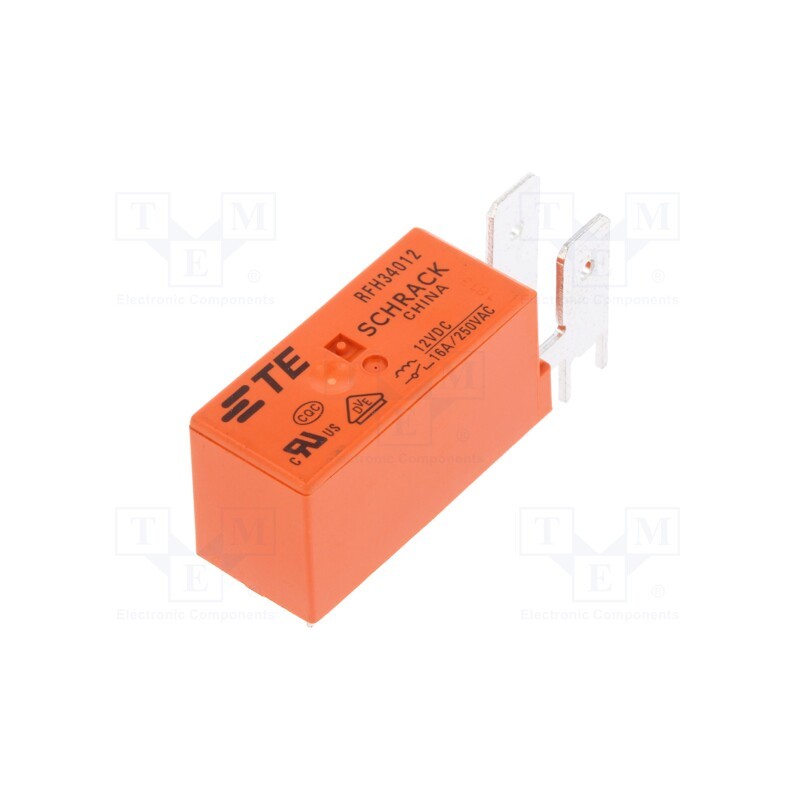 1 pcs x TE Connectivity - 6-1415510-1 - Relay: electromagnetic, SPST-NO, Ucoil: 12VDC, 16A, 16A/250VAC