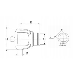 Wide-angle joint bondioli pavesi on the outside