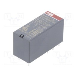 1 pcs x ABB - 1SVR405606R1000 - Relay: electromagnetic, DPDT, Ucoil: 24VDC, 8A, max.250VAC, PCB