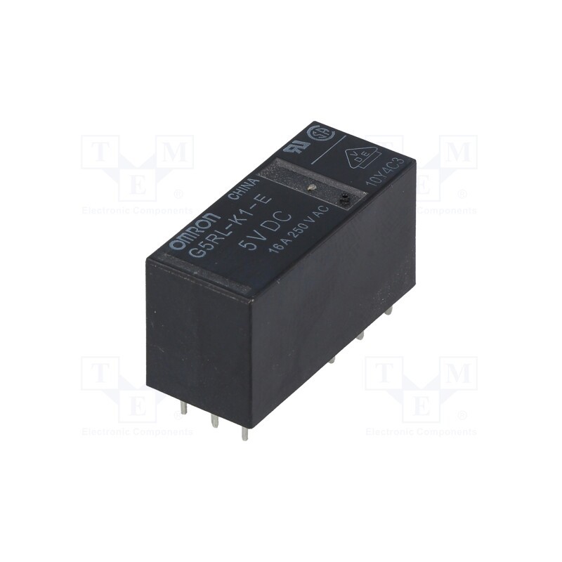 1 pcs x OMRON OCB - G5RL-K1-E-5DC - Relay: electromagnetic, SPDT, Ucoil: 5VDC, Icontacts max: 16A, PCB