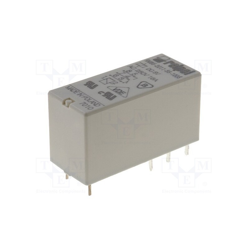 1 pcs x RELPOL - RM85-2011-35-1005 - Relay: electromagnetic, SPDT, Ucoil: 5VDC, Icontacts max: 16A, PCB