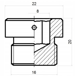 Hydraulic plug with seal thread M16x1 5
