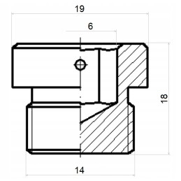 Hydraulic plug with seal thread M14x1 5