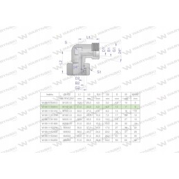 Hydraulic elbow ab m14x1 5 08l xevw 2 pcs