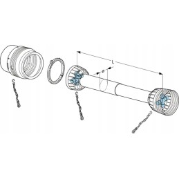 Cover for drive shaft cvj t80 l 1210 mm