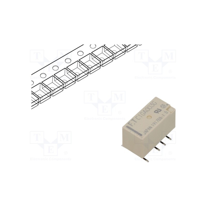 1 pcs x FUJITSU - FTR-C1GA003G-B05 - Relay: electromagnetic, DPDT, Ucoil: 3VDC, 2A, 0.3A/125VAC, SMT