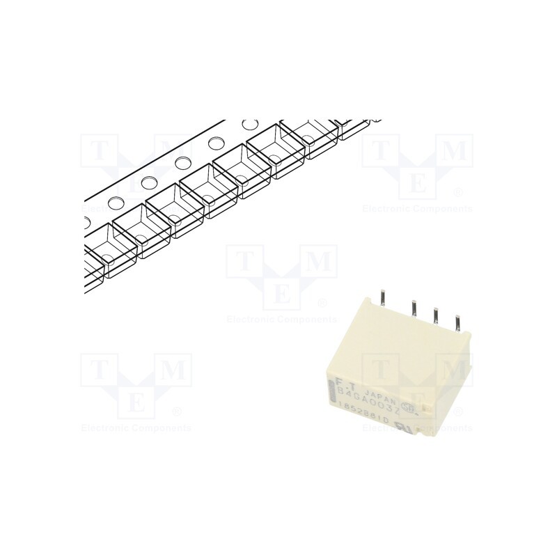 1 pcs x FUJITSU - FTR-B4GA003Z-B05 - Relay: electromagnetic, DPDT, Ucoil: 3VDC, 2A, 0.3A/125VAC, SMT