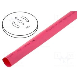75 m x CYG/KTG - CB-HFT(2X) 4.8 - Heat shrink sleeve, glueless, 2: 1, 4.8mm, blue, polyolefine, reel