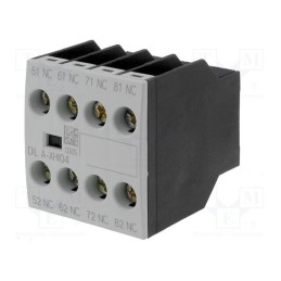 1 pcs x EATON ELECTRIC - DILA-XHI04 - Auxiliary contacts, Leads: screw terminals, front