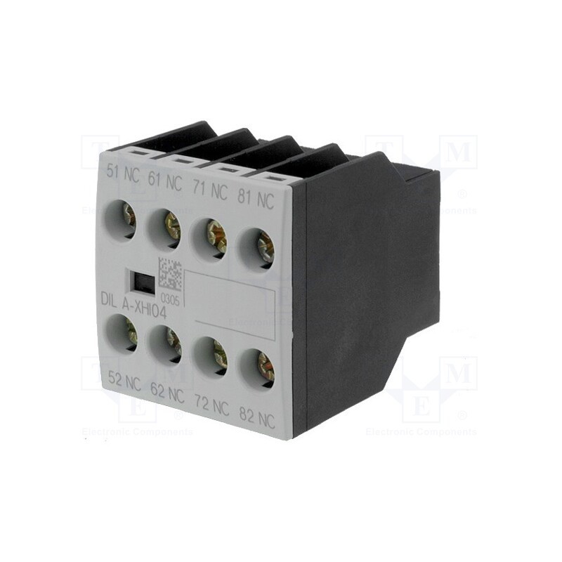 1 pcs x EATON ELECTRIC - DILA-XHI04 - Auxiliary contacts, Leads: screw terminals, front