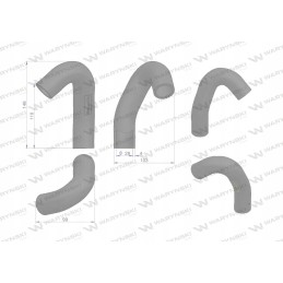 Lower radiator pipe 3640921m91 Warynski