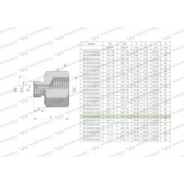 Inch differential sleeve AB 3 4 male x 1 2 BSP 2 pcs