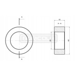 Bushing pin distance fi25 40x25x15 hydrolider
