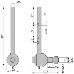 Left ball joint mf3 original ursus 3027647m1u