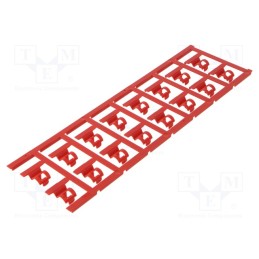 80 pcs x WEIDMu00dcLLER - SFC 3/21 MC NE RT - Markers, 3.5÷7mm, polyamide 66, red, -40÷100°C, snap fastener, SFC