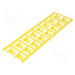 80 pcs x WEIDMu00dcLLER - SFC 3/21 MC NE GE - Markers, 3.5÷7mm, polyamide 66, yellow, -40÷100°C, snap fastener