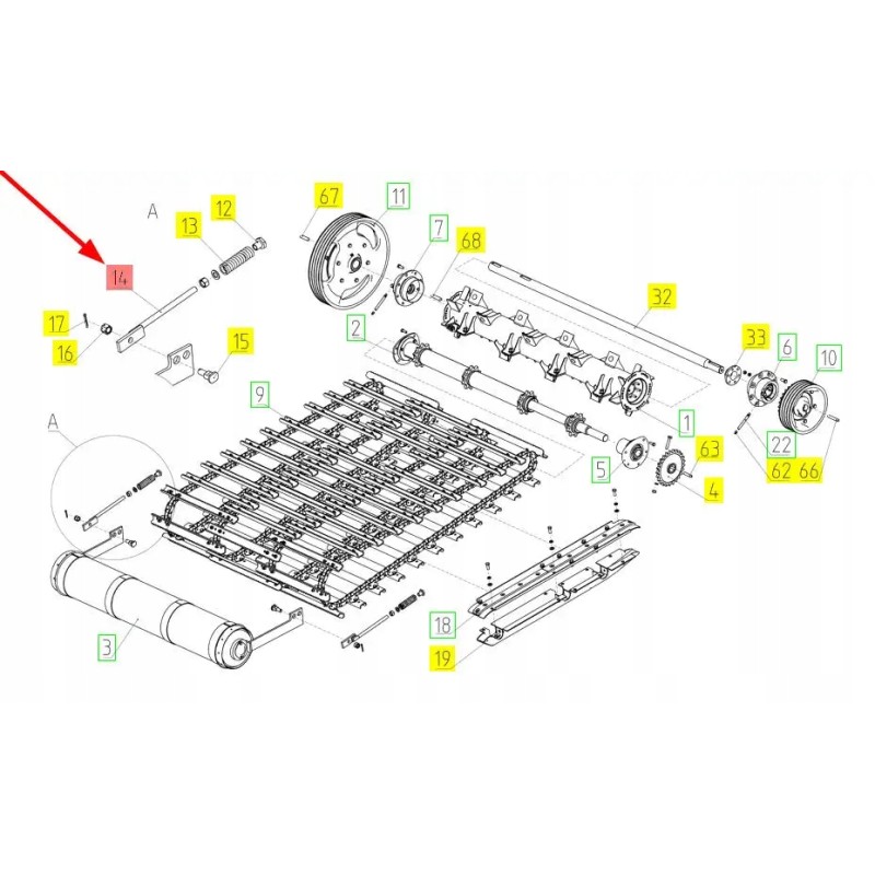 101265116 feeder strip tensioning screw
