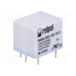 1 pcs x RELPOL - RM50-3021-85-1012 - Relay: electromagnetic, SPST-NO, Ucoil: 12VDC, 15A, 10A/240VAC